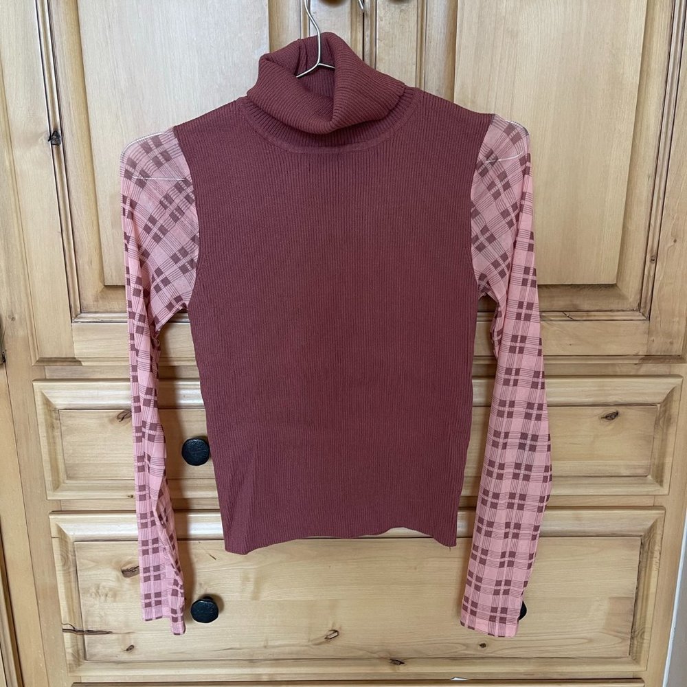 NWOT Zara Long Sleeve Pink Top in size Large